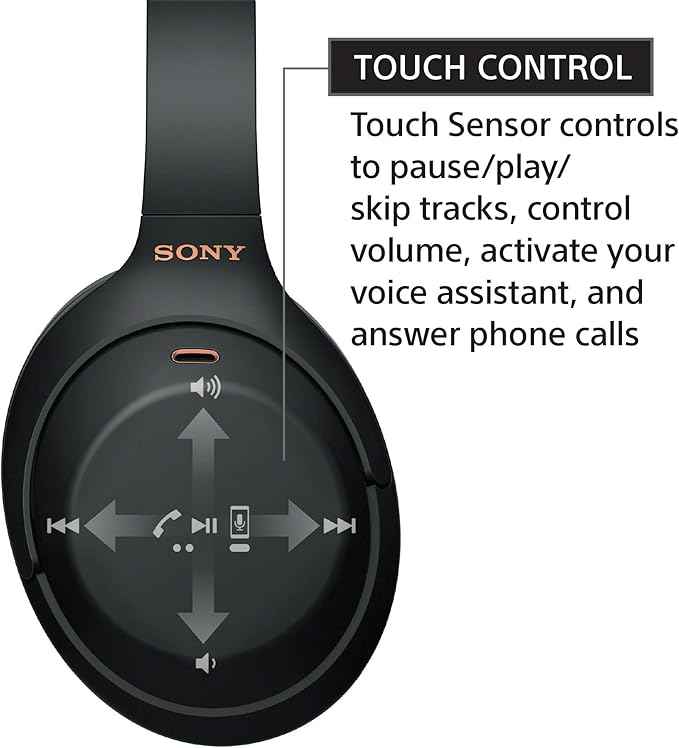 Sony WH-1000XM4 Headphones - Premium Wireless Noise-Canceling Headset with Mic