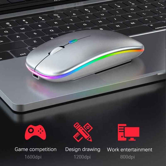 RGB Wireless Gaming Mouse - Silent & Rechargeable for Ultimate Performance