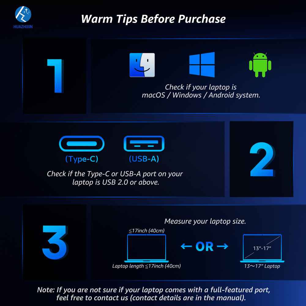 Portable Laptop Triple Screen Monitor - Enhance Your Productivity with 14” Multi-Display Solution