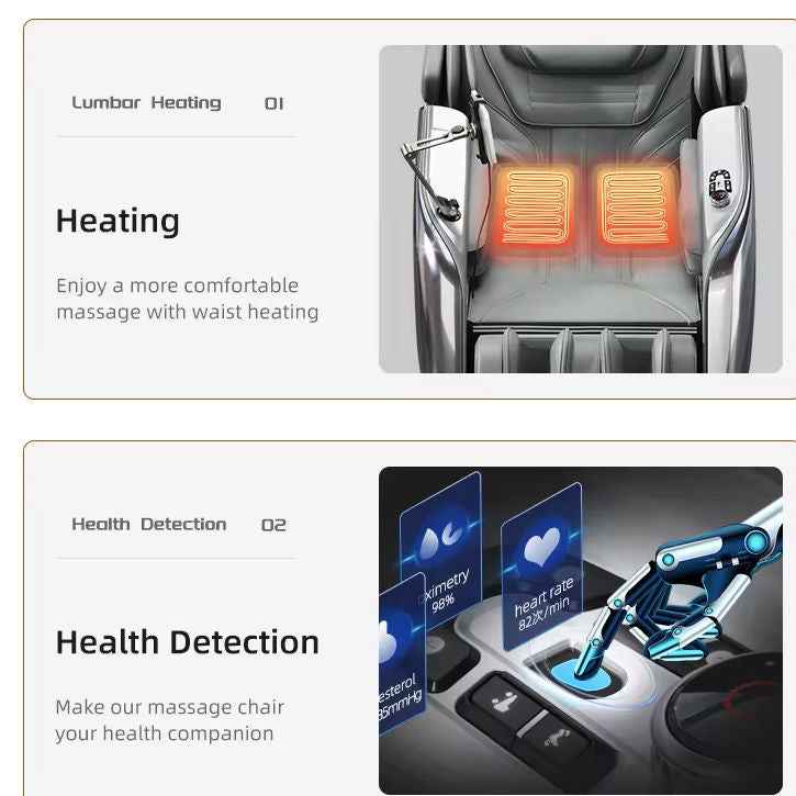 Smart Zero Gravity Massage Chair - Experience Ultimate Relaxation with 4D AI Technology