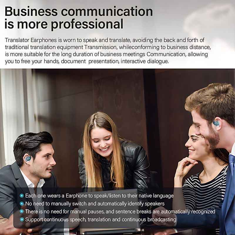 Q39 AI Translator Earbuds - Real-Time Translation in 150 Languages
