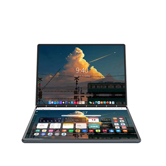 13.5” Foldable Dual-Screen Laptop - 16GB Ultra Portable Design