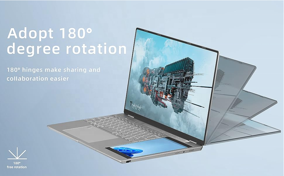 Dual Screen Laptop 15.6'' – Touch & Backlit Pro for Enhanced Productivity