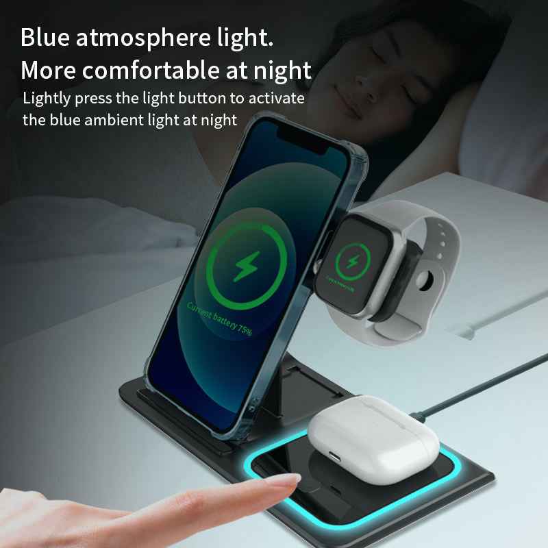 2025 New Multifunction 3 in 1 Wireless Charger - Strong Magnetic Fast Charger for Phone, Smart Watch, and Earphones