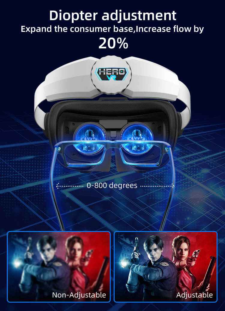 HEROVR 4K VR Headset for Meditation - Ultra-Light 130g Design