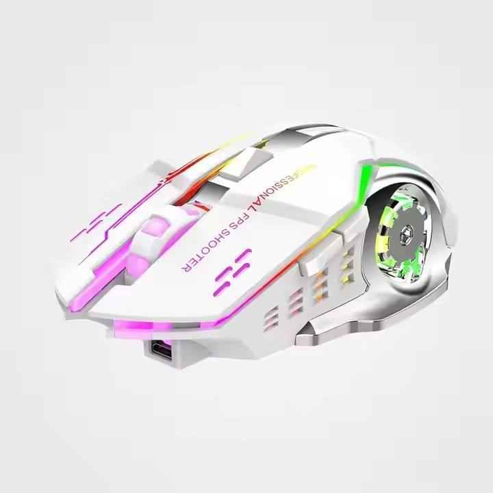 Silent Wireless Gaming Mouse - Rechargeable RGB