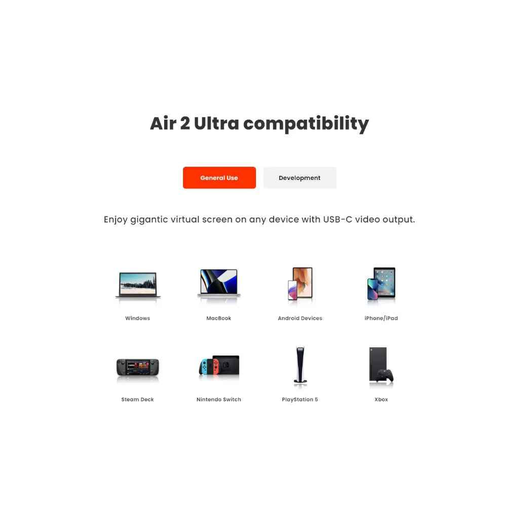 XREAL Air 2 Ultra AR Glasses: Professional 6DoF Augmented Reality Experience