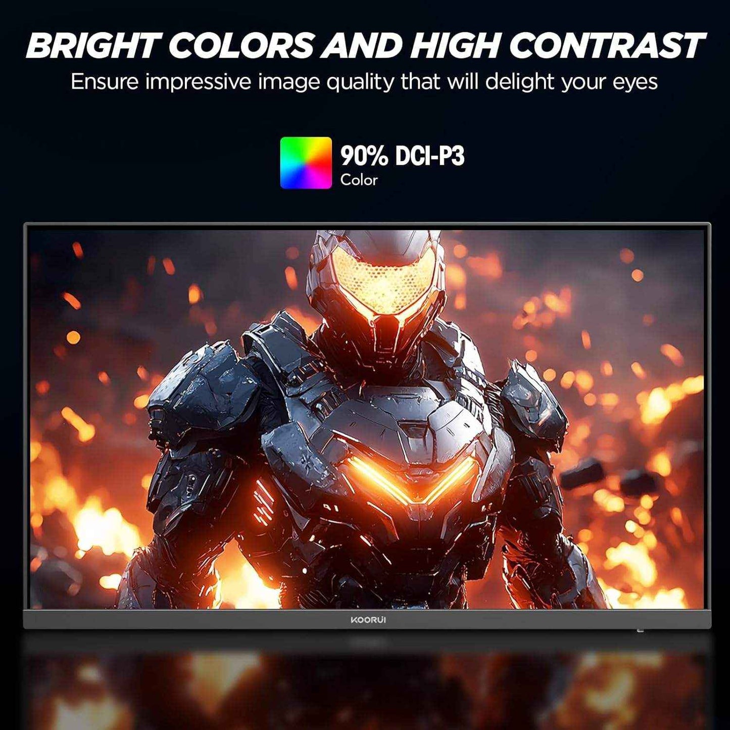 KOORUI 24.5 Inch Gaming Monitor – 200Hz HDR400 with 1ms Response Time Flat LED