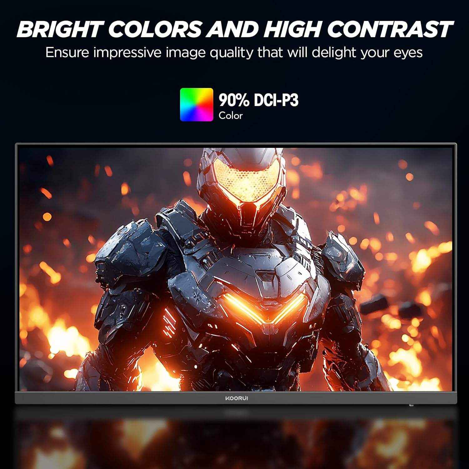 KOORUI 24.5 Inch Gaming Monitor – 200Hz HDR400 with 1ms Response Time Flat LED