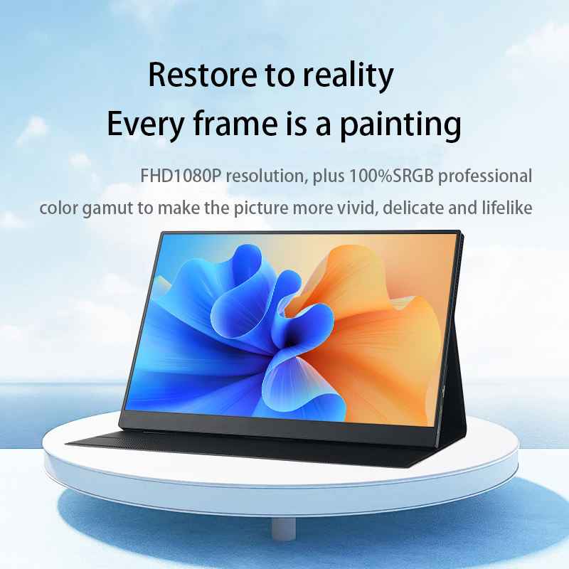 15.6" USB-C Portable Monitor | UHD 1080P IPS Display for Gaming & Mobile Use