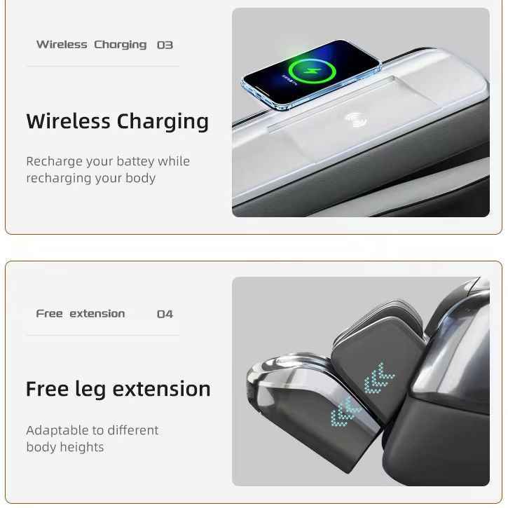 Smart Zero Gravity Massage Chair - Experience Ultimate Relaxation with 4D AI Technology