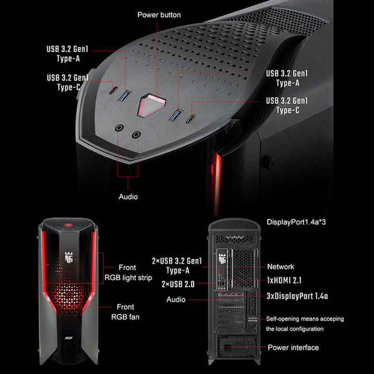 Acer Gaming Desktop i7 RTX 3060 - Complete Gaming Setup