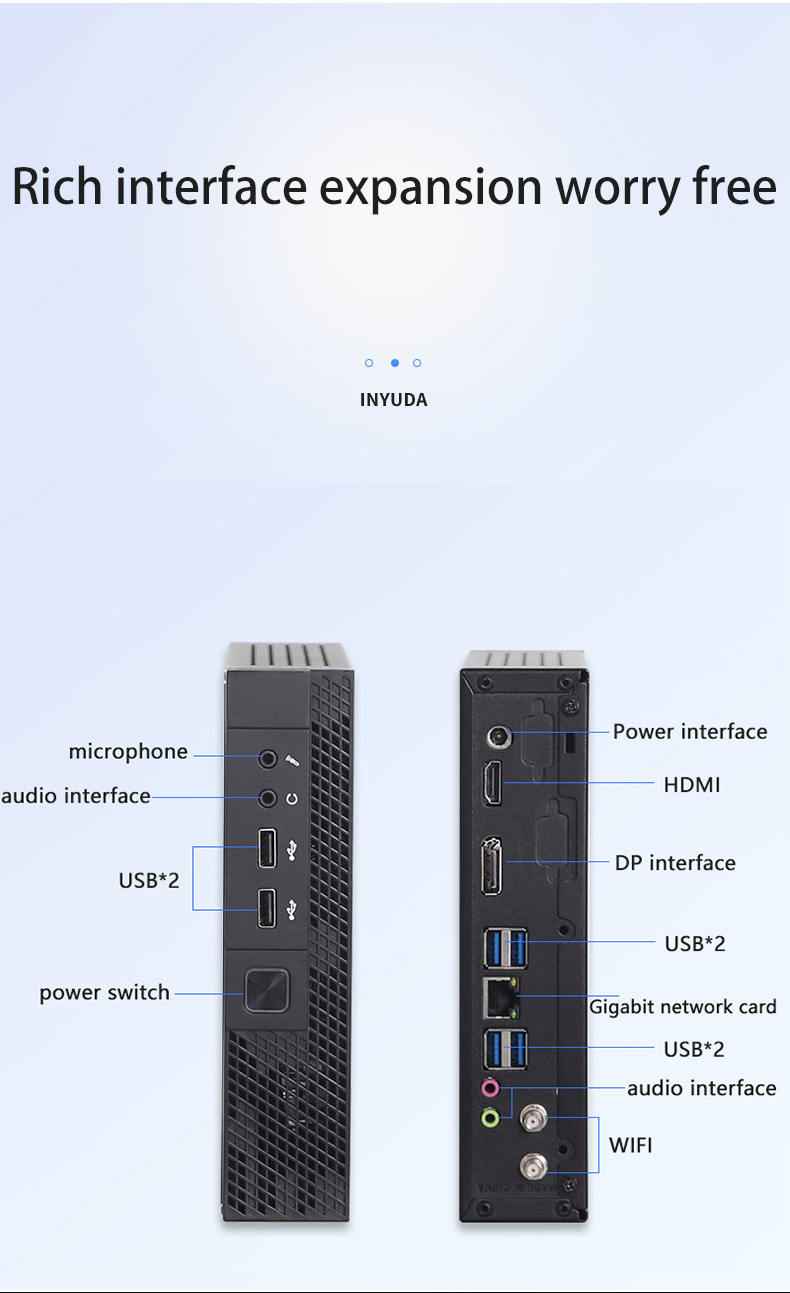 Quad-Core Mini PC with 4K HDMI & VGA | 4x USB Ports for Office & Gaming