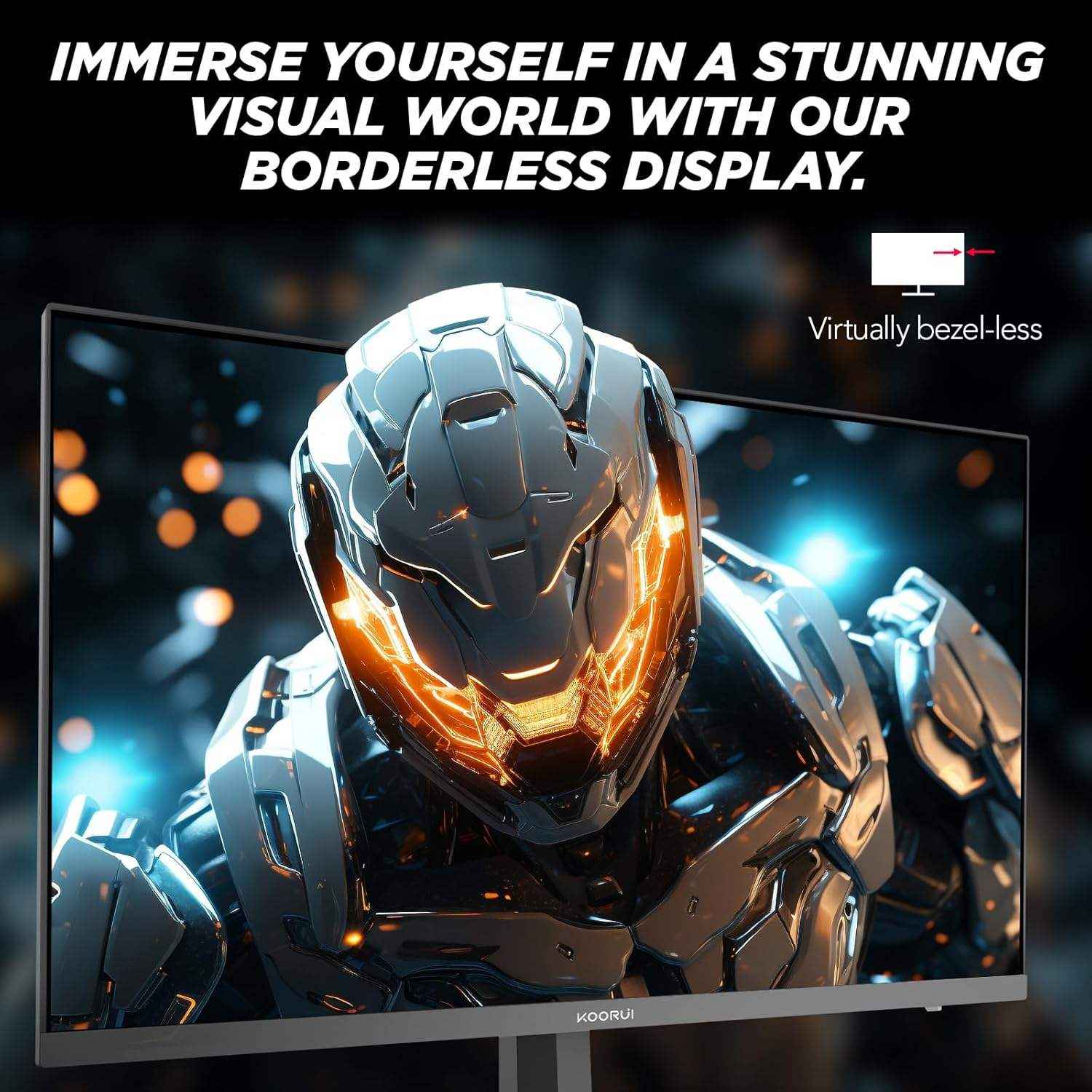 KOORUI 24.5 Inch Gaming Monitor – 200Hz HDR400 with 1ms Response Time Flat LED